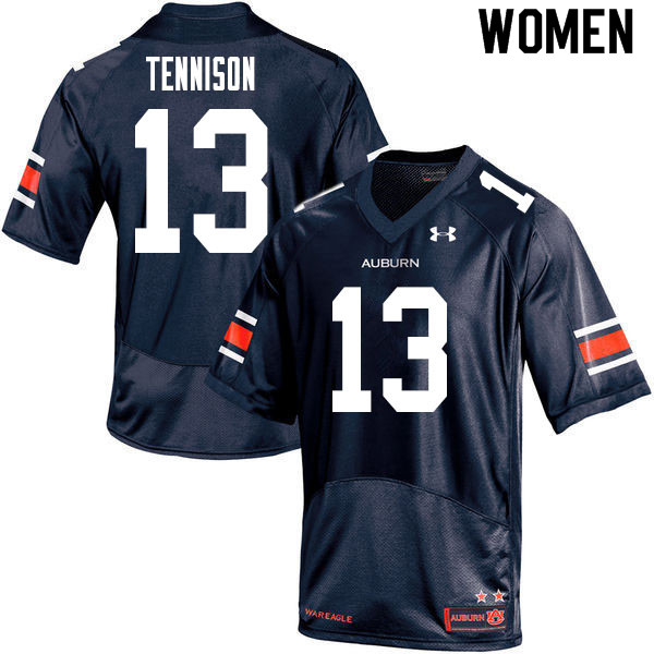 Women #13 Ladarius Tennison Auburn Tigers College Football Jerseys Sale-Navy